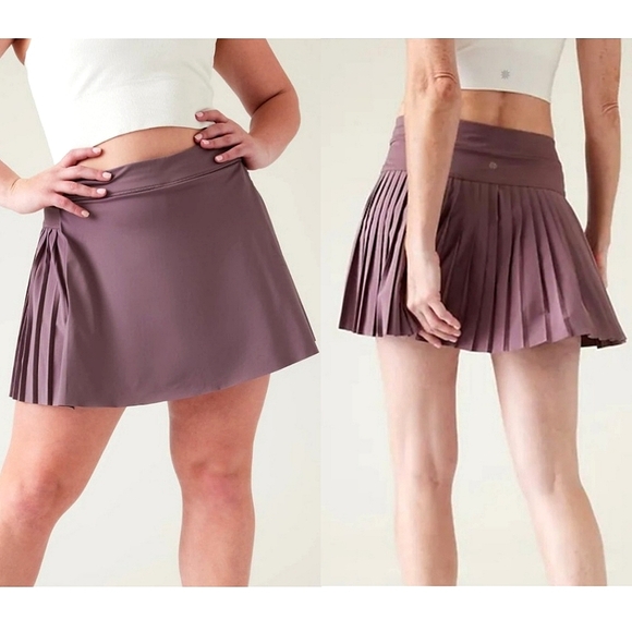 Athleta Dresses & Skirts - New! ATHLETA Advantage Skort ~ Pleated Damask Mauve
